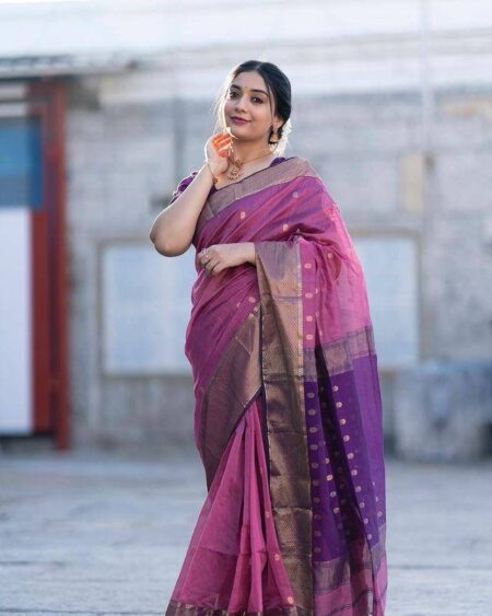 Lilan Slab Saree with Rich Pallu & Slab Weaving